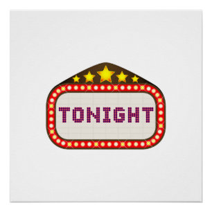 Filmtheater heute Abend Marquee Poster