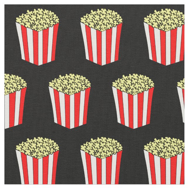 Filmtheater Popcorn Box Retro Schwarzes Muster Stoff (Nahaufnahme)