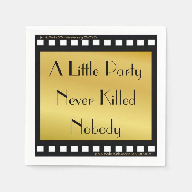 Filmtheaterparty Napkins Serviette (Vorderseite)