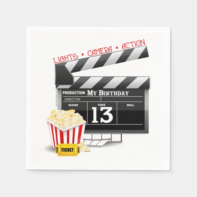 Filmthema 13. Geburtstag Serviette (Vorderseite)