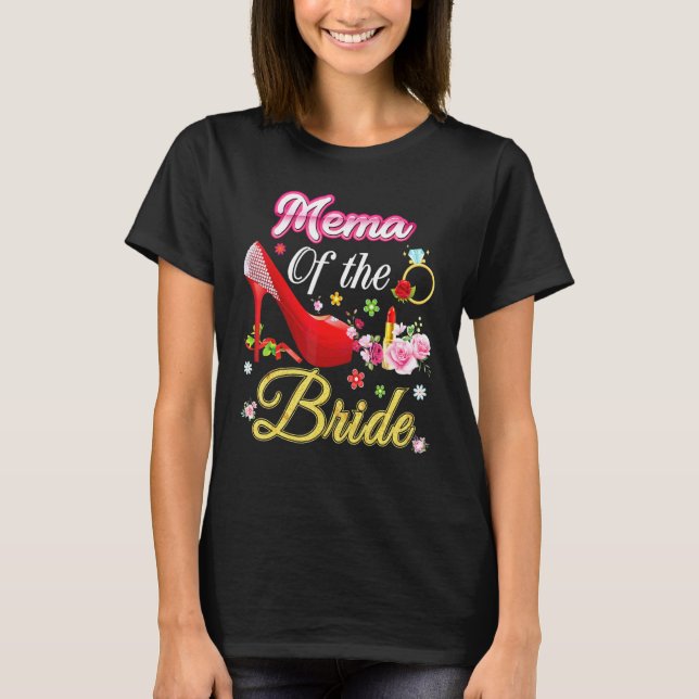 Filmvorführung der Braut Glückliche Hochzeit Blume T-Shirt (Vorderseite)