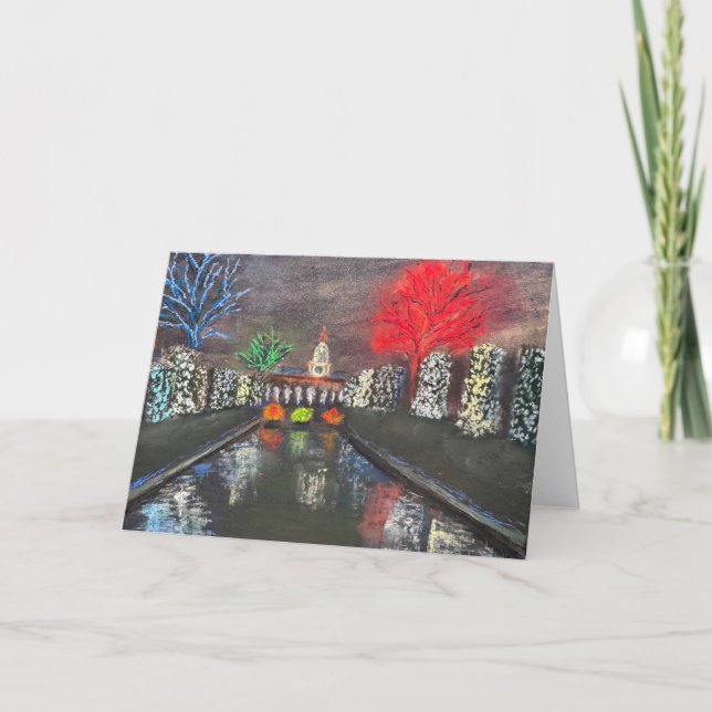 Filoli Holiday Light Spectacular greeting card. Dankeskarte (Vorderseite)