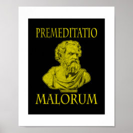 Filosofía Estoica (Estoicismo). Frase en Latín. Poster