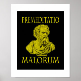 Filosofía Estoica (Estoicismo). Frase en Latín. Poster