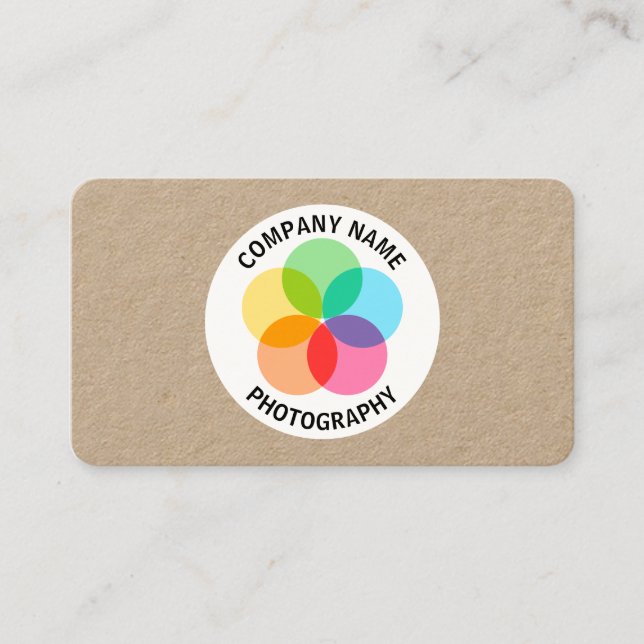 Filter-Blume - Kraft-Karte Visitenkarte (Vorderseite)