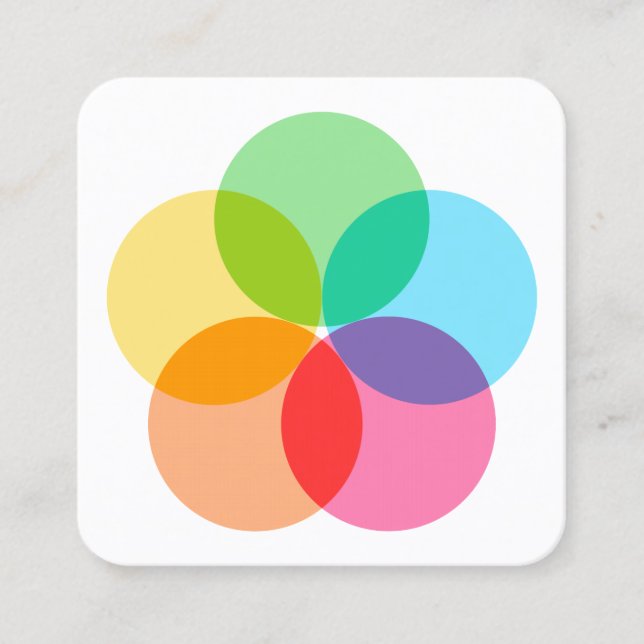 Filter-Blume Quadratische Visitenkarte (Vorderseite)