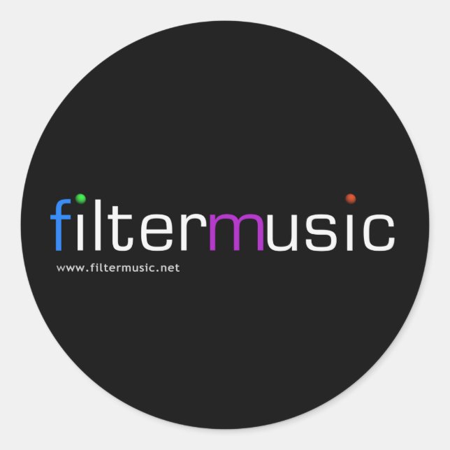 FilterMusic Rundaufkleber Runder Aufkleber (Vorderseite)