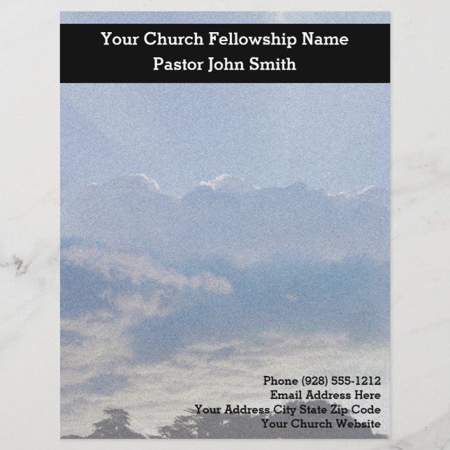 FILTERTE Big Blue Sky Church Business Briefbogen (Vorderseite)