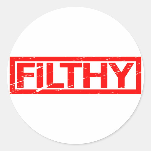 Filthy-Briefmarke Runder Aufkleber (Vorderseite)