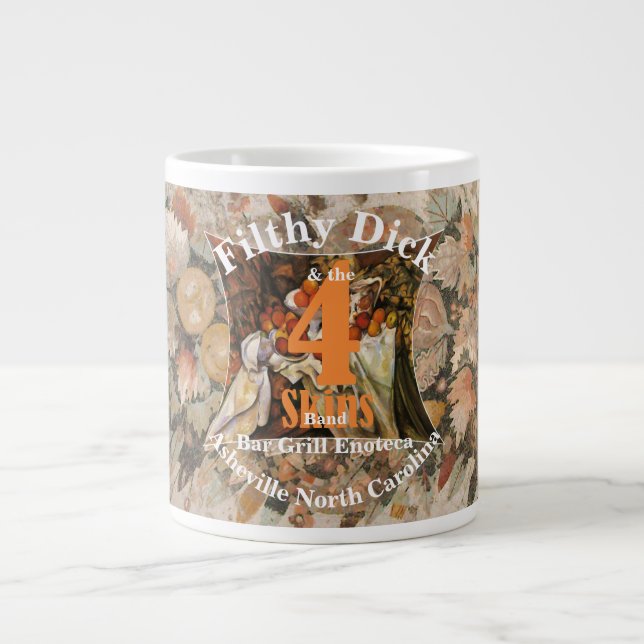 Filthy Dick und 4 Skins Band Bar Grill Enoteca Jumbo-Tasse (Vorderseite)