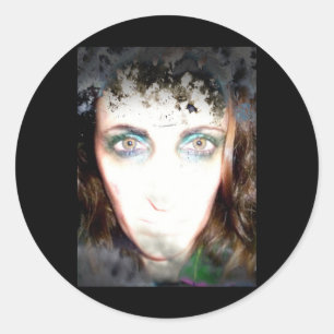 Filtriertes Portrait Horror Sticker