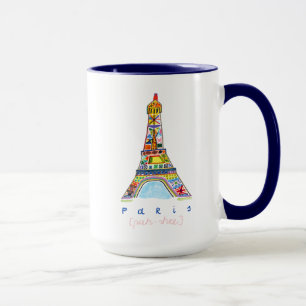 Filz-Spitze-Zeichnen von Paris Tasse