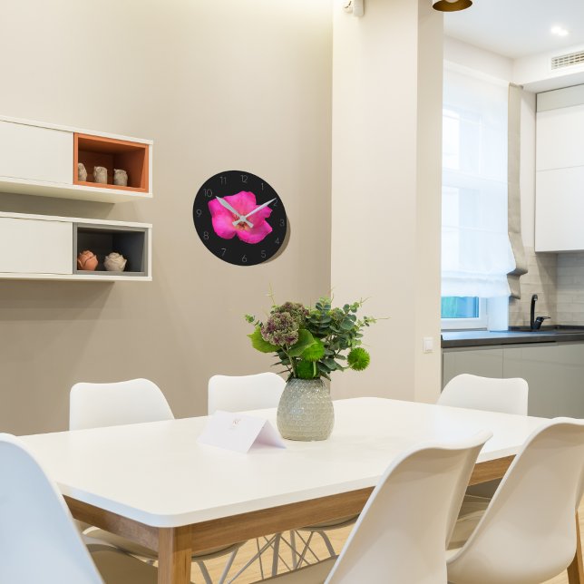 Filzrose Runde Wanduhr (Von Creator hochgeladen)