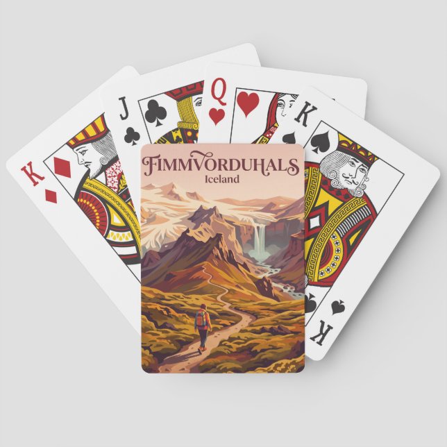Fimmvorduhals Island Spielkarten (Rückseite)