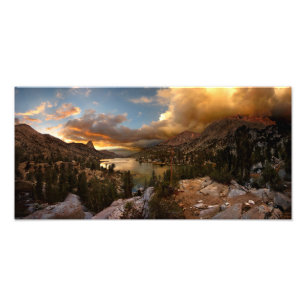 Fin Dome Middle Rae Lake Sunset - John Muir Trail Fotodruck