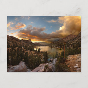 Fin Dome Middle Rae Lake Sunset - John Muir Trail Postkarte