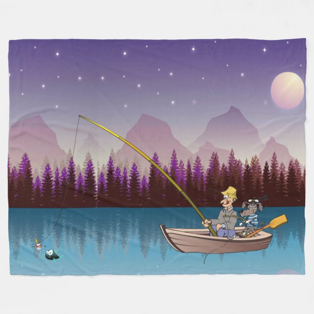 Fin-tastic Adventures Fleecedecke (Vorderseite (Horizontal))