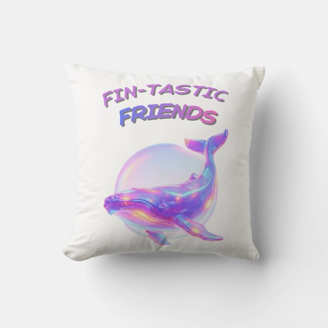 Fin‑tastische Freunde Kissen (Vorderseite)