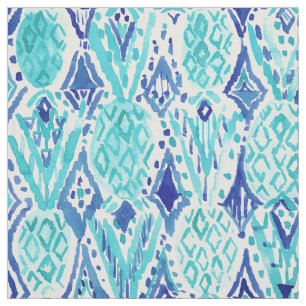 FINA PINA Tribal Ikat Ananas Wasserfarbe Stoff