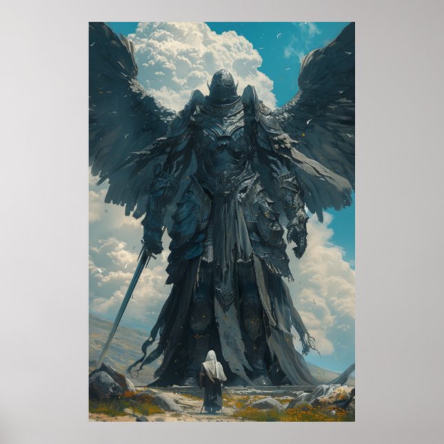 Final Boss Elder Scrolls - Ein kolossaler schwarze Poster (Vorne)
