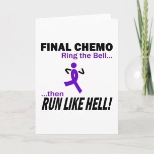 Final Chemo Run Like Hell - Violet Ribbon Karte
