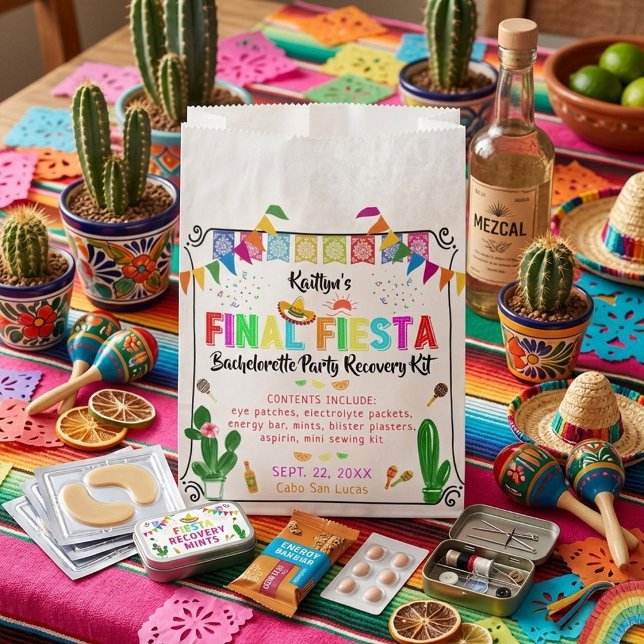 Final Fiesta Bachelorette Party Recovery Kit Geschenktütchen (Von Creator hochgeladen)