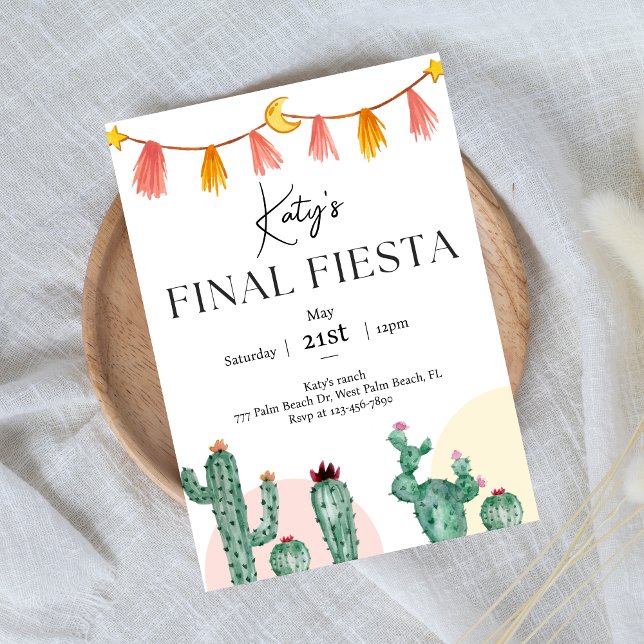 Final Fiesta Bridal/Junggeselinnen-Abschied Einlad Einladung (Von Creator hochgeladen)
