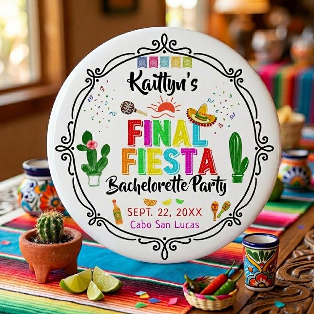 Final Fiesta Mexicana Bachelorette Party Button (Von Creator hochgeladen)