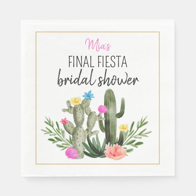 Final Fiesta Personalized Napkin Serviette (Vorderseite)