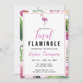 Final Flamingle Bachelorette Wochenende Itinerary Einladung