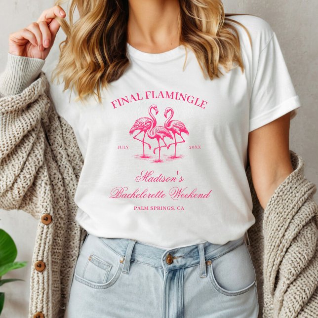 Final Flamingle Flamingo Bachelorette T-Shirt (Von Creator hochgeladen)