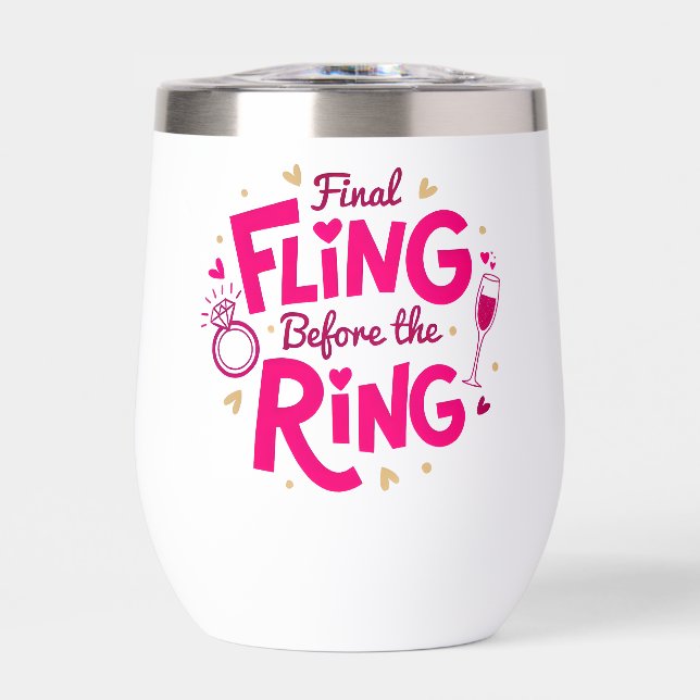 Final Flying Pink Wine Tumbler (Vorderseite)