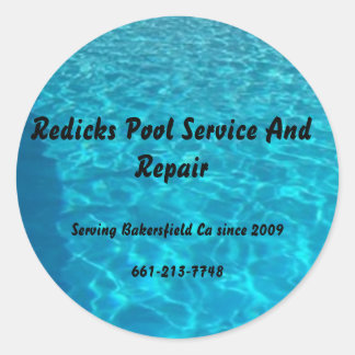 final_pool, Redicks Pool Service und Reparatur, Se Runder Aufkleber