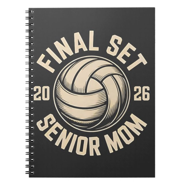 Final Set Senior Mama 2026 Abschluss Volleyball Notizblock (Vorderseite)