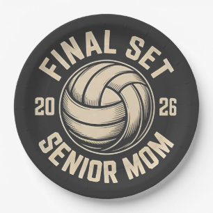 Final Set Senior Mama 2026 Abschluss Volleyball Pappteller