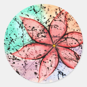 finalflower runder aufkleber