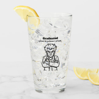 Finally Graduated Mug: Transparent Glass, Humorous Glas