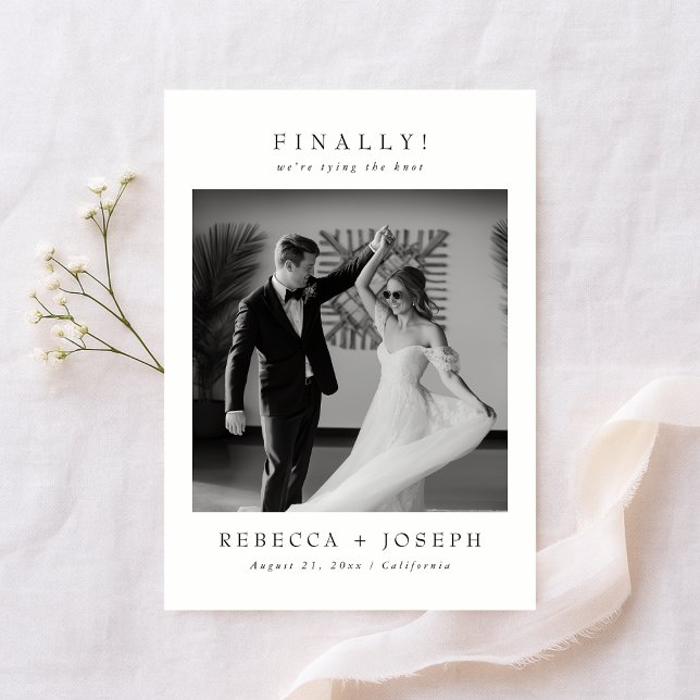 Finally Old Money Wedding Photo Save The Date (Von Creator hochgeladen)