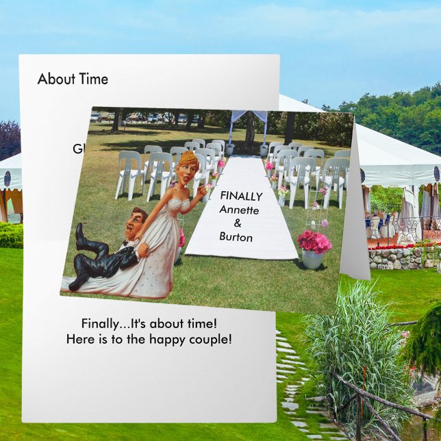 Finally Wedding Pärchen Funny Greeting Card Karte (Finally Wedding Couple Funny Greeting Card)