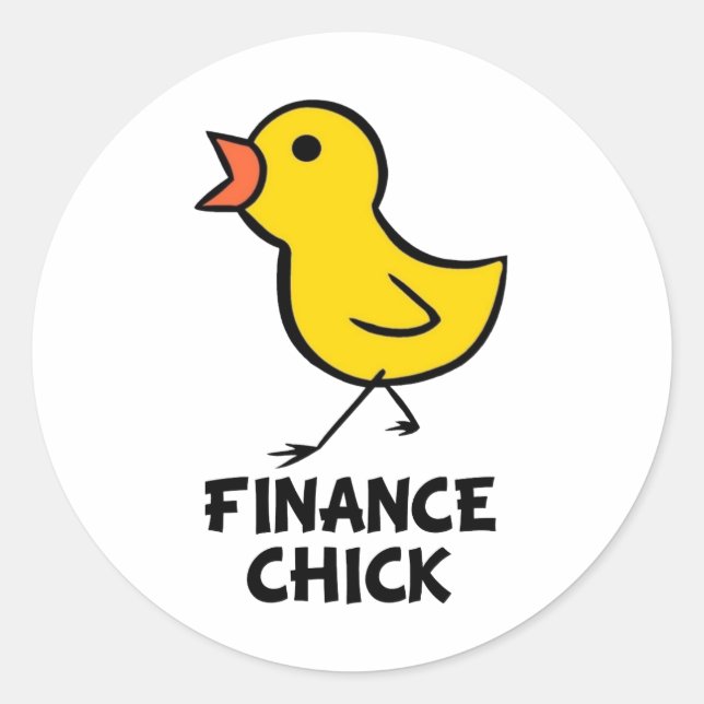 Finance Chick Sticker (Vorderseite)