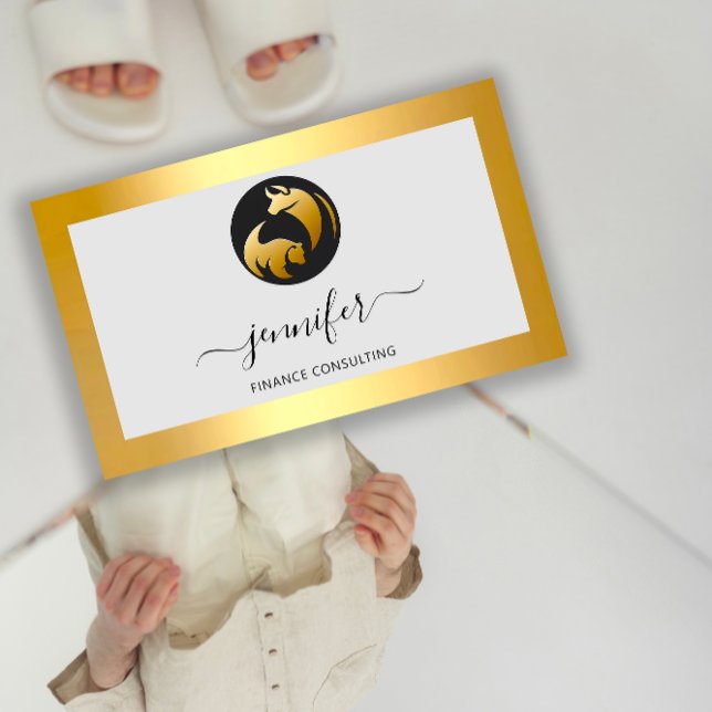 Finance Consulting Broker Buchhalter Bufalo Bear Visitenkarte (Finance Consulting Broker Accountant Bufalo Bear Business Card)