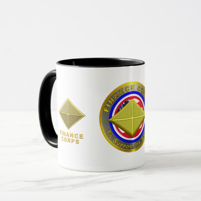 Finance Corps Veteran Tasse (Vorderseite Links)