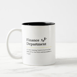 Finance Department Personalized Mug Zweifarbige Tasse