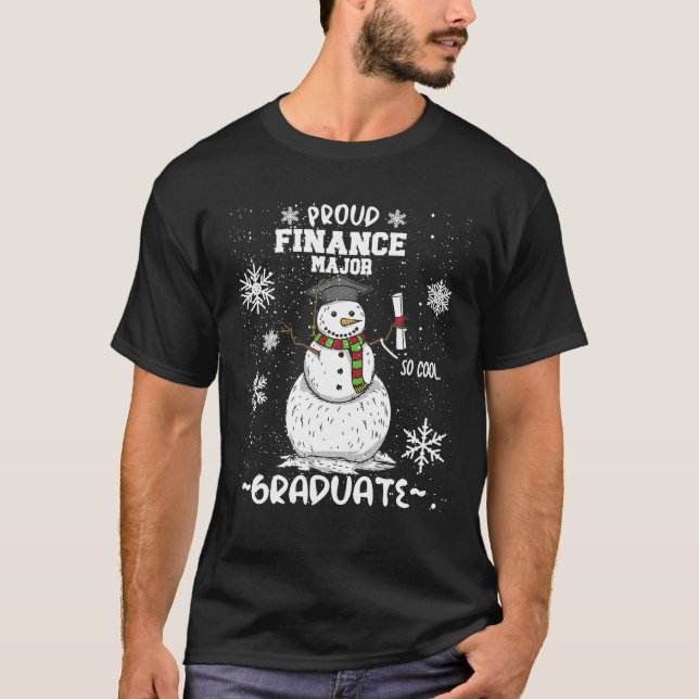 Finance Major Uni-Abschluss Winter Commenceme T-Shirt (Vorderseite)