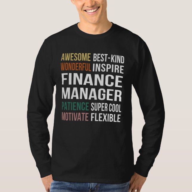 Finance Manager  Appreciation T-Shirt (Vorderseite)