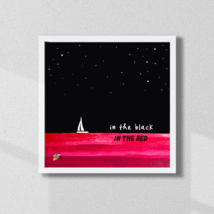 Finance Poster Art Accountant Office Black and Red