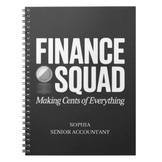 Finance Squad Custom Name Funny Office Humor  Notizblock