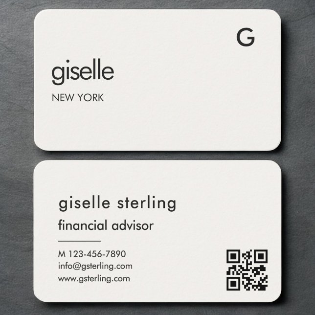 Financial Advisor Neutral QR Code Visitenkarte (Von Creator hochgeladen)