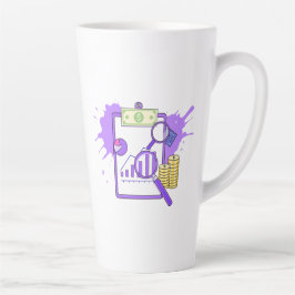 Financial Analysis Report Money Magnifying Glass Milchtasse