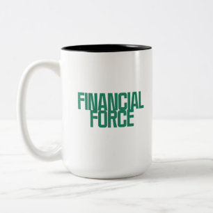 Financial Force Wirtschaftlicher Analyst Macht D Zweifarbige Tasse